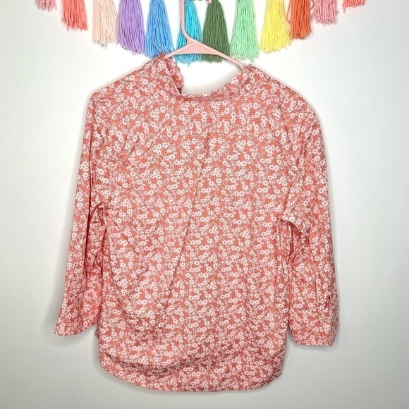 Eddie Bauer Vintage Wrinkle Resistant Floral 3/4 Sleeve Button Down Blouse Large - Picture 11 of 14